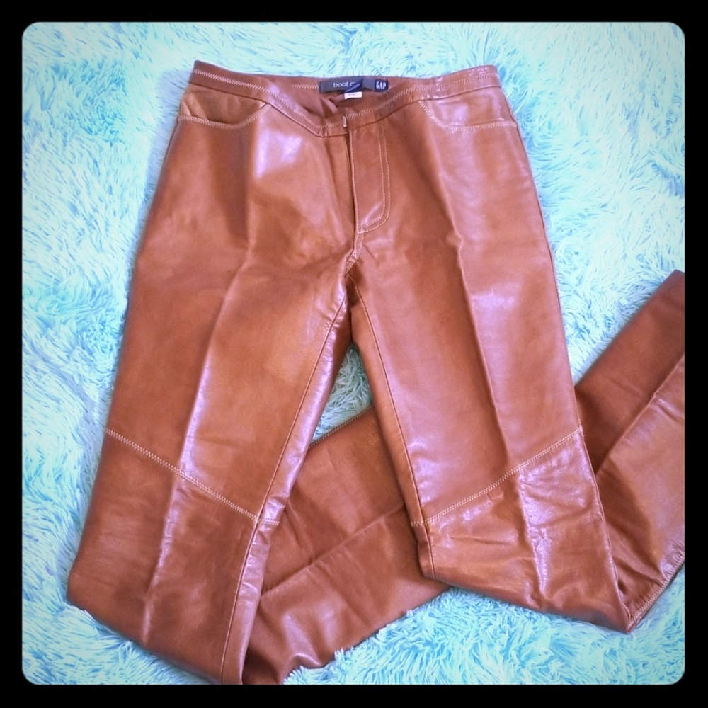 Gap Genuine Leather Boot Cut Pants